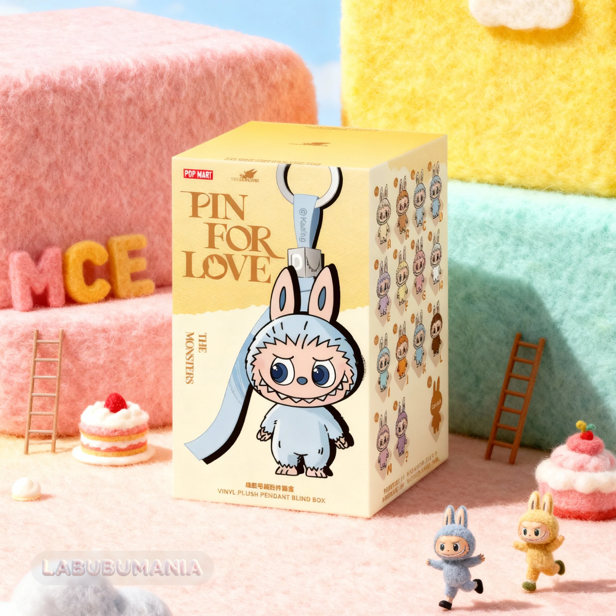 Labubu Pin For Love — мини-лабубу подвески с буквами