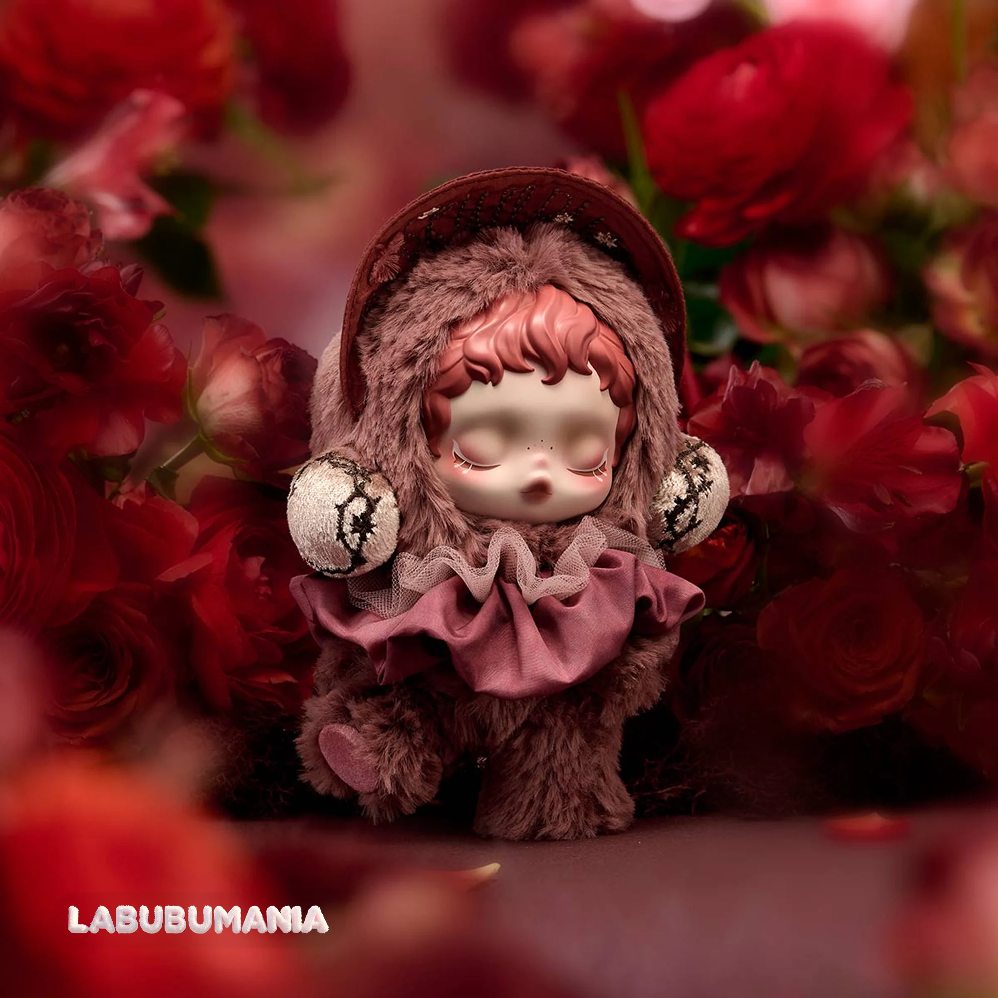 Skullpanda: Blossom (бордовая) | Labubumania – Pop Mart в России